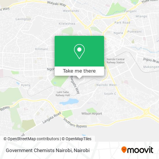 Government Chemists Nairobi map