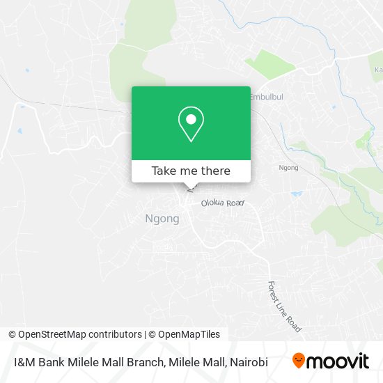 I&M Bank Milele Mall Branch, Milele Mall map