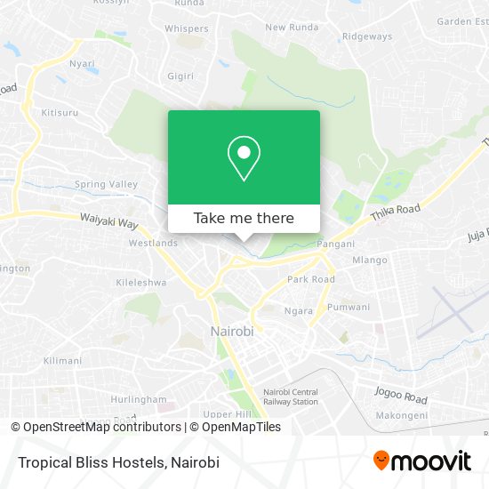 Tropical Bliss Hostels map