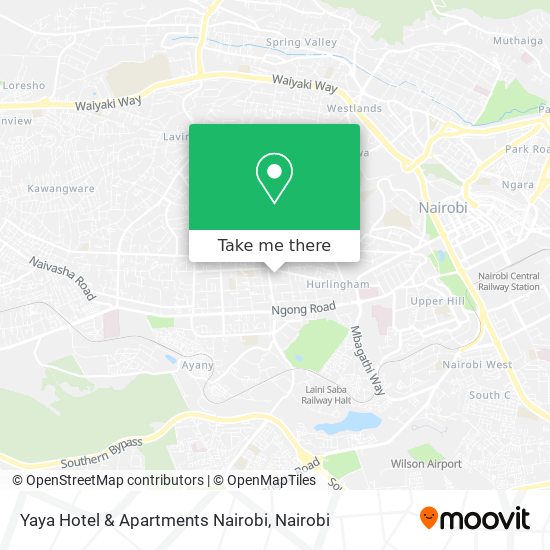 Yaya Hotel & Apartments Nairobi map