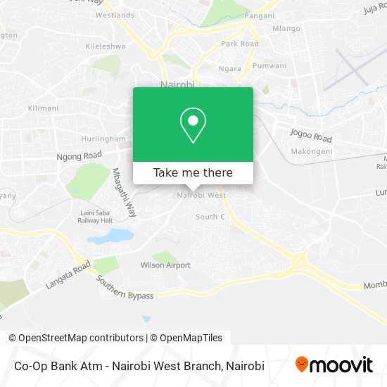 Co-Op Bank Atm - Nairobi West Branch map