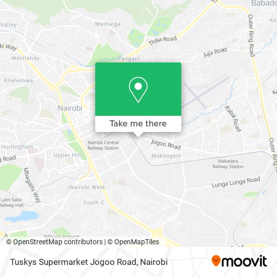Tuskys Supermarket Jogoo Road map