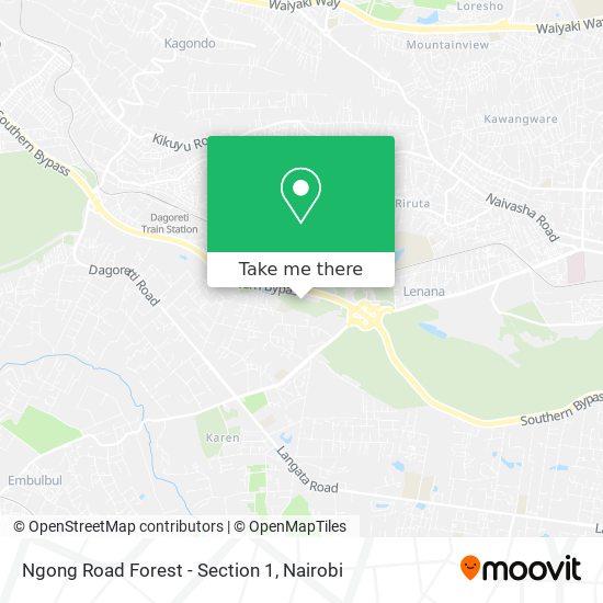 Ngong Road Forest - Section 1 map