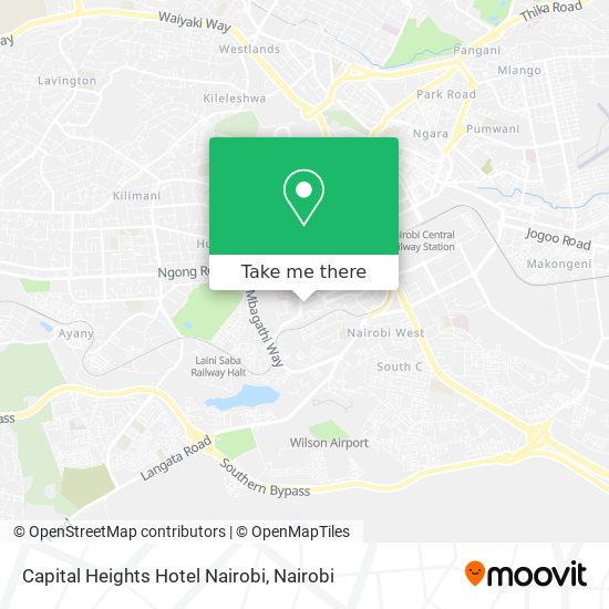 Capital Heights Hotel Nairobi map
