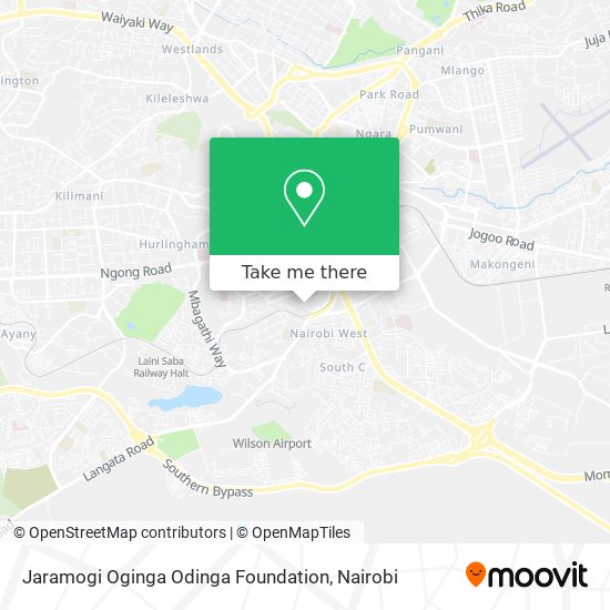 Jaramogi Oginga Odinga Foundation map