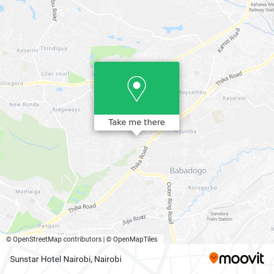 Sunstar Hotel Nairobi map