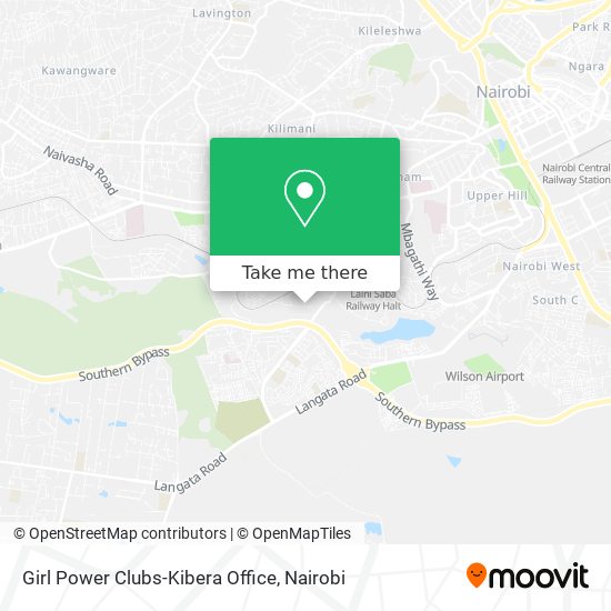 Girl Power Clubs-Kibera Office map