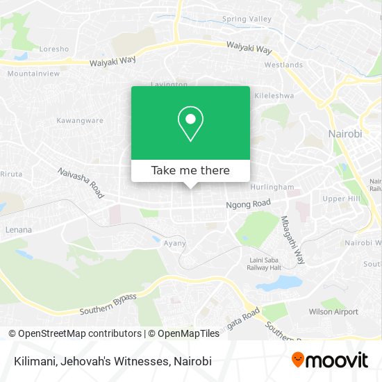 Kilimani, Jehovah's Witnesses map