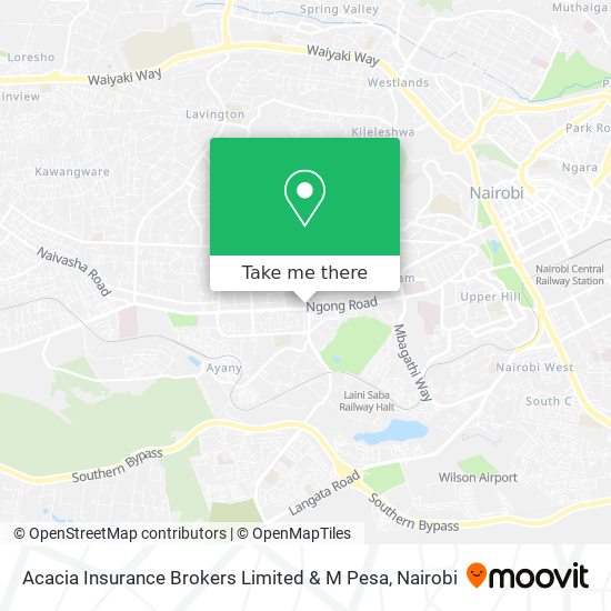 Acacia Insurance Brokers Limited & M Pesa map