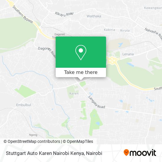 Stuttgart Auto Karen Nairobi Kenya map