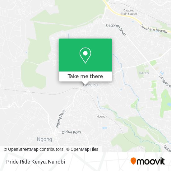 Pride Ride Kenya map