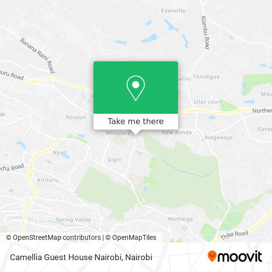 Camellia Guest House Nairobi map