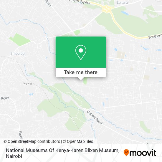 National Museums Of Kenya-Karen Blixen Museum map