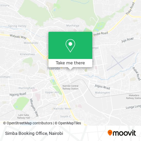 Simba Booking Office map