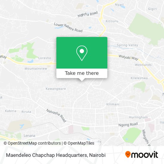 Maendeleo Chapchap Headquarters map
