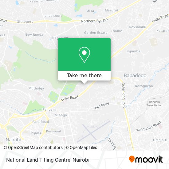 National Land Titling Centre map