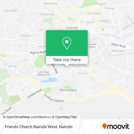 Friends Church Nairobi West map
