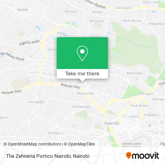 The Zehneria Portico Nairobi map
