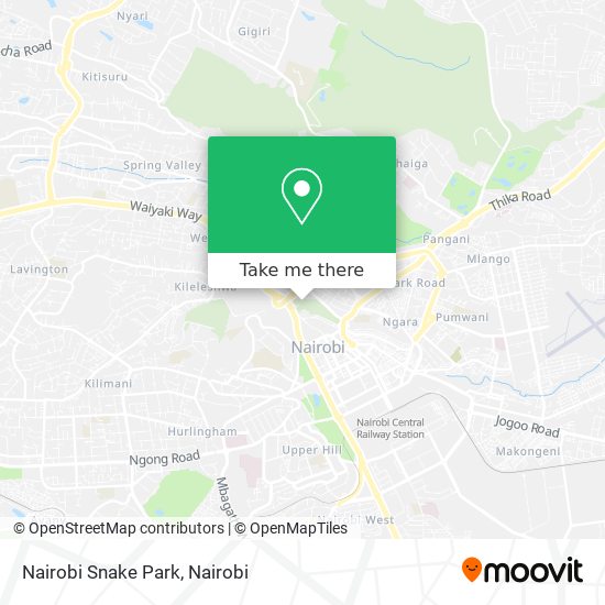 Nairobi Snake Park map