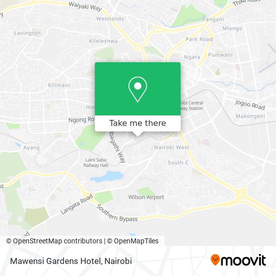 Mawensi Gardens Hotel map