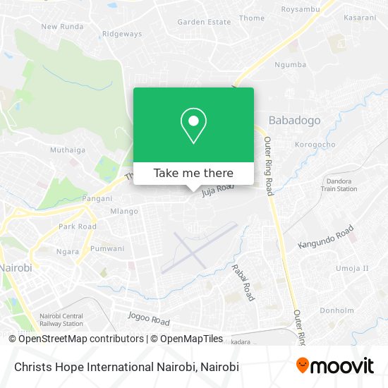 Christs Hope International Nairobi map