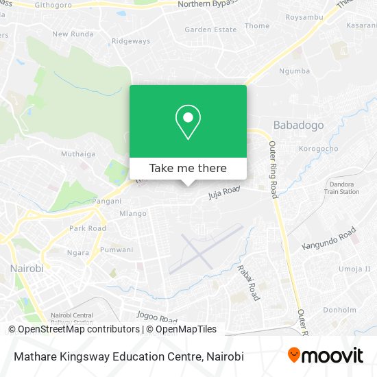 Mathare Kingsway Education Centre map
