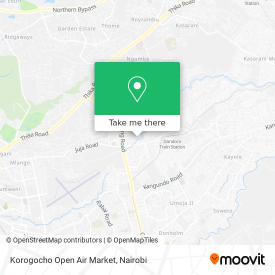 Korogocho Open Air Market map