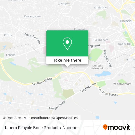 Kibera Recycle Bone Products map