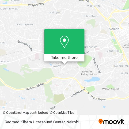Radmed Kibera Ultrasound Center map