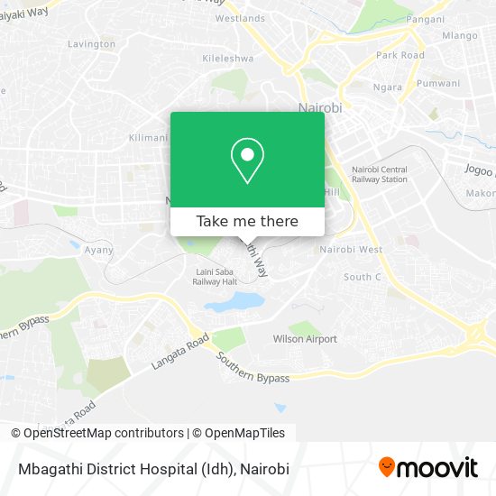 Mbagathi District Hospital (Idh) map