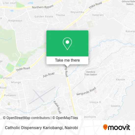 Catholic Dispensary Kariobangi map