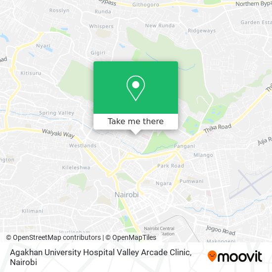 Agakhan University Hospital Valley Arcade Clinic map