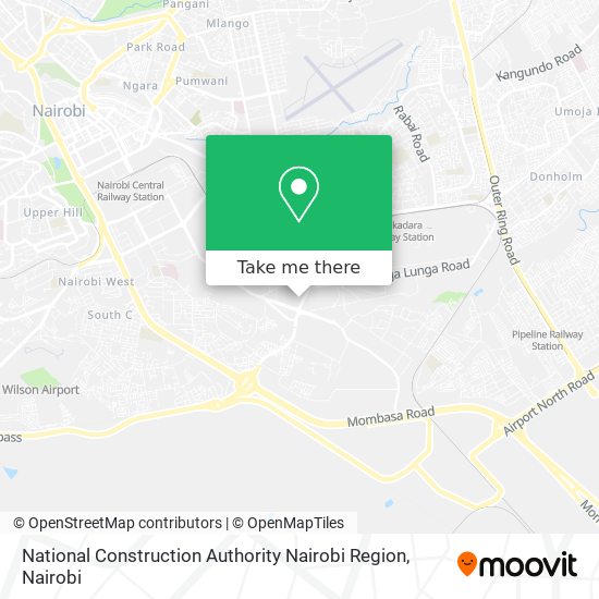 National Construction Authority Nairobi Region map