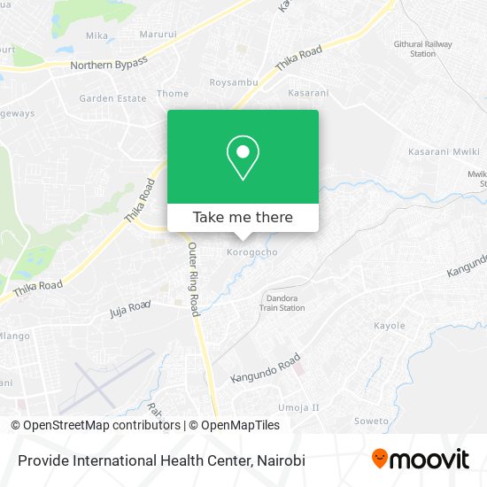 Provide International Health Center map