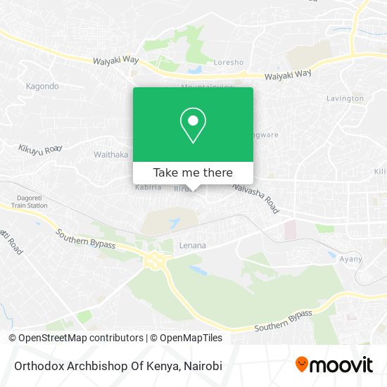 Orthodox Archbishop Of Kenya map