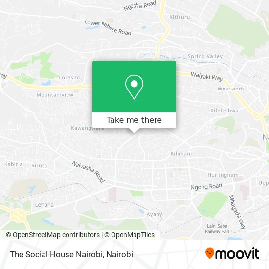The Social House Nairobi map