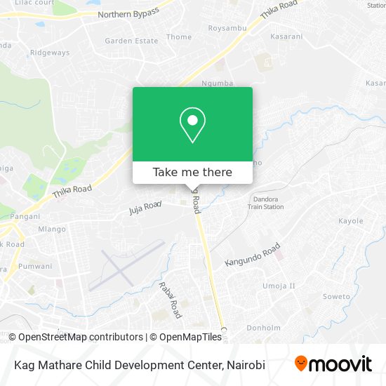 Kag Mathare Child Development Center map