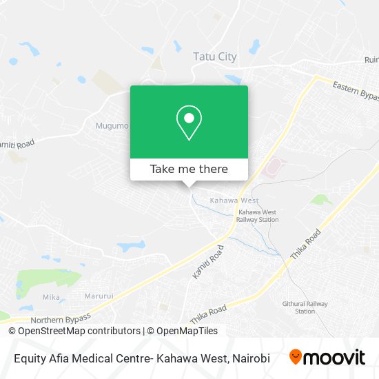 Equity Afia Medical Centre- Kahawa West map