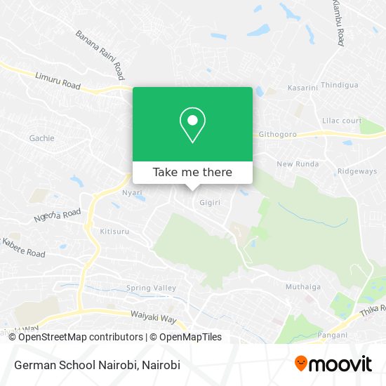 German School Nairobi map