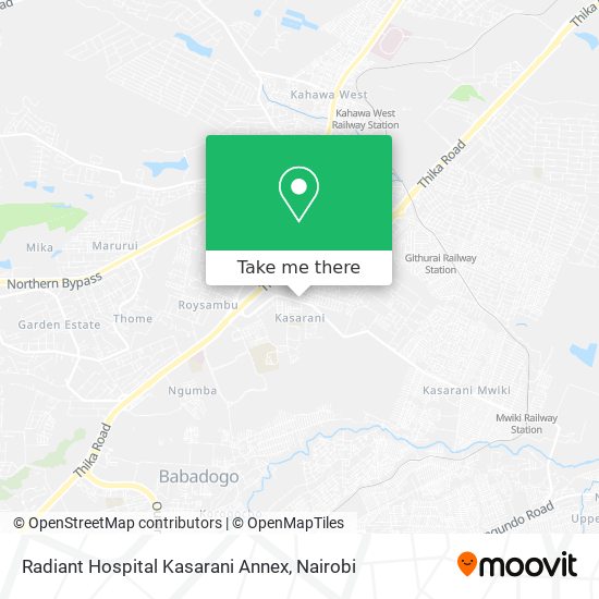 Radiant Hospital Kasarani Annex map