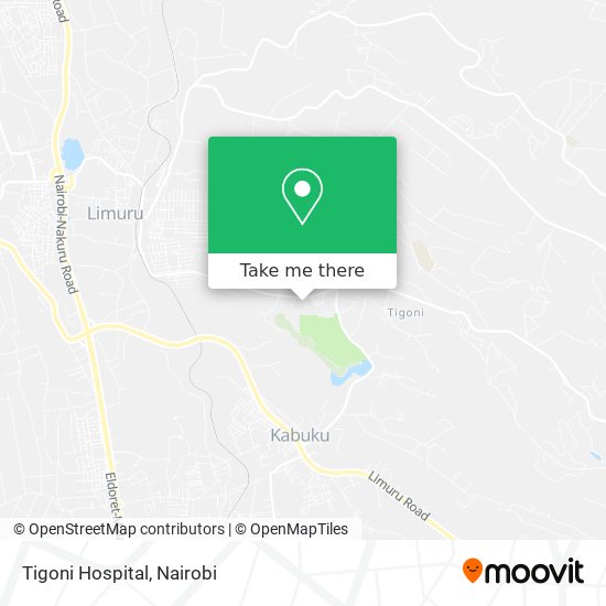 Tigoni Hospital map