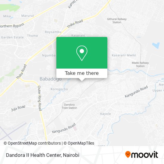 Dandora II Health Center map