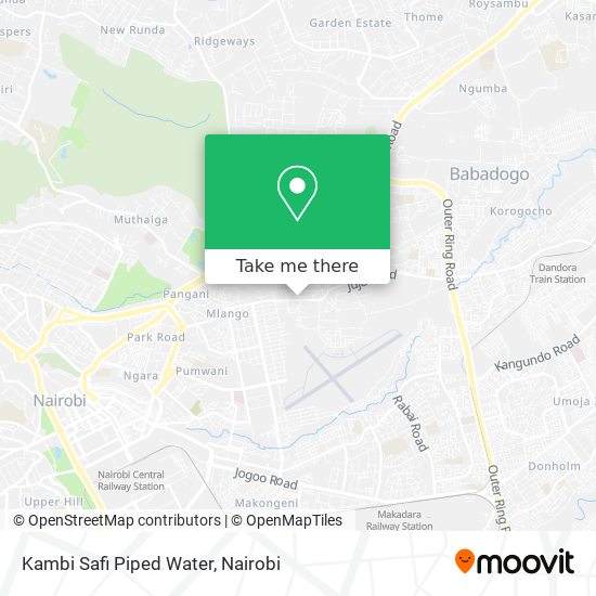 Kambi Safi Piped Water map