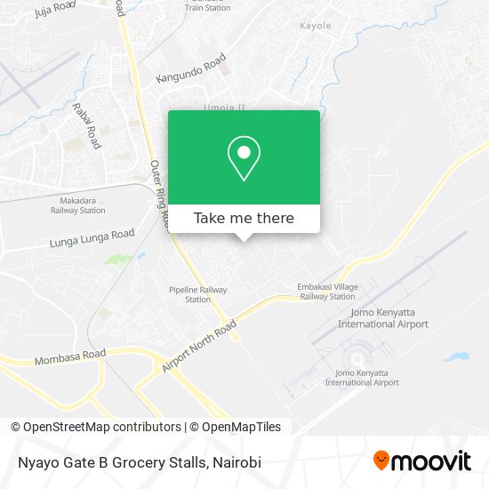 Nyayo Gate B Grocery Stalls map