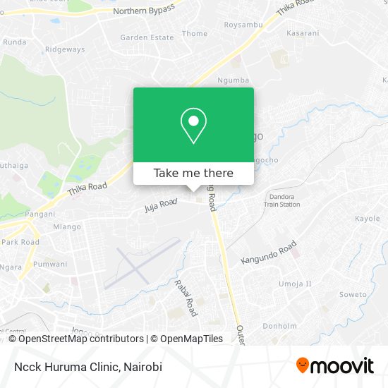 Ncck Huruma Clinic map