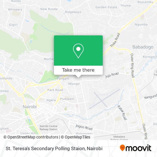 St. Teresa's Secondary Polling Staion map