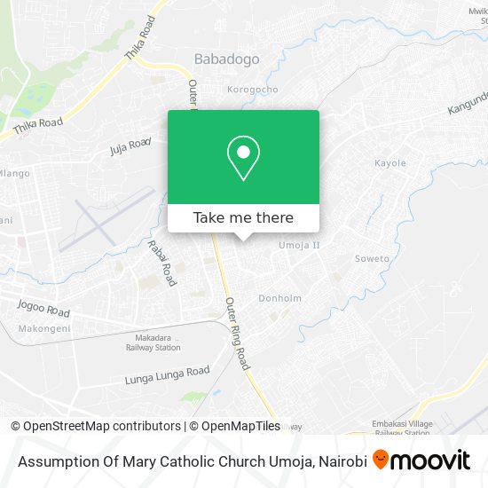 Assumption Of Mary Catholic Church Umoja map