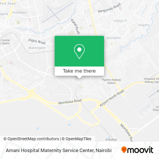 Amani Hospital Maternity Service Center map