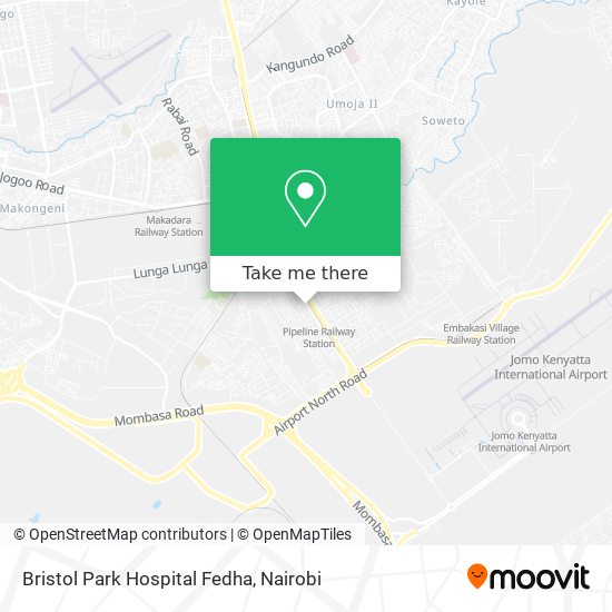 Bristol Park Hospital Fedha map