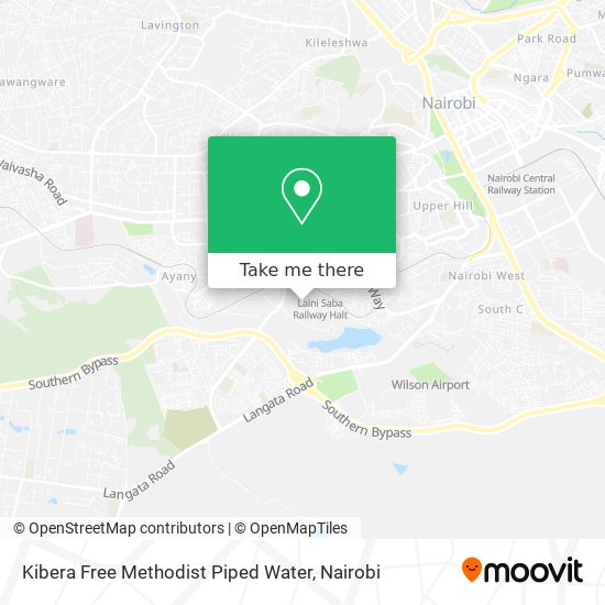 Kibera Free Methodist Piped Water map